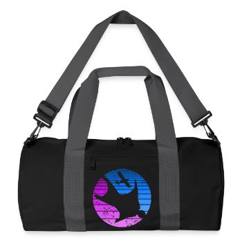 Wingsuit Basejump parachutisme au look rétro - Sac de sport recyclé - noir/gris graphite - Devant