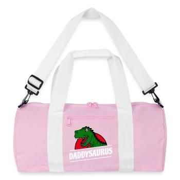 Dad Father's Day Men's Day Happy Dad Father - Recycled Duffel Bag - pink/white - Front
