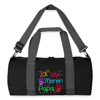 I Love Dad Favorite Dad Father's Day Best Dad - Recycled Duffel Bag - black/graphite grey - Front