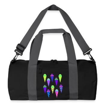 School bag sugar bag Kita preschool start of school - Recycled Duffel Bag - black/graphite grey - Front