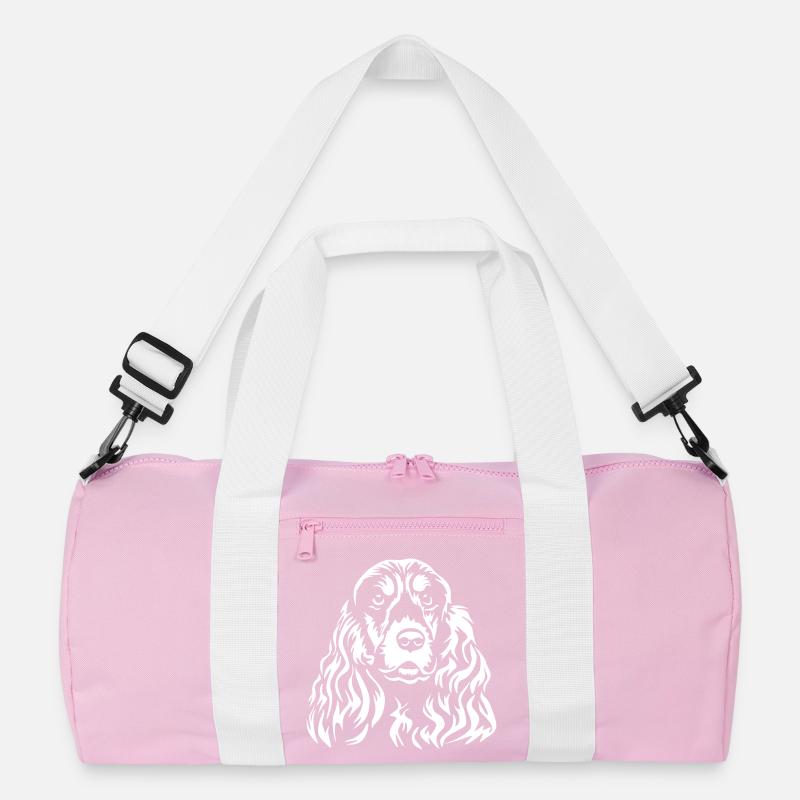 Cocker Spaniel Kopf "Black Edition" Recycelte Duffel Bag
