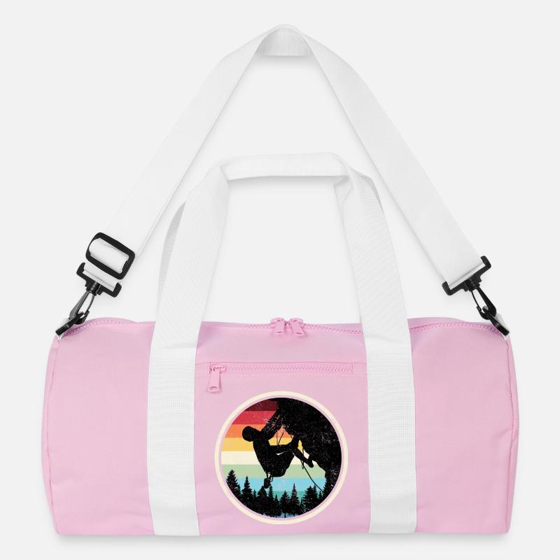 Rainbow Forest Climber Silhouette Recycled Duffel Bag