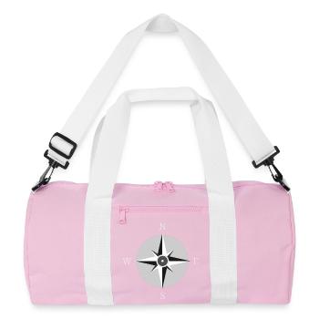 Kompass - Recycelte Duffel Bag - Rosa/Weiß - Vorne