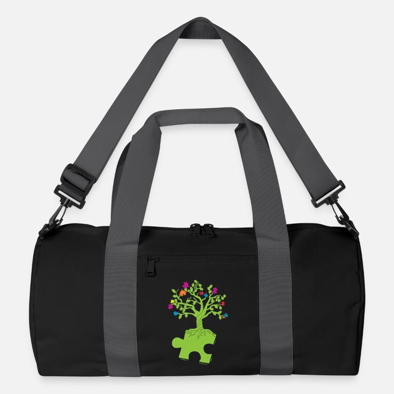 Autismus Awareness Puzzle Baum Recycelte Duffel Bag