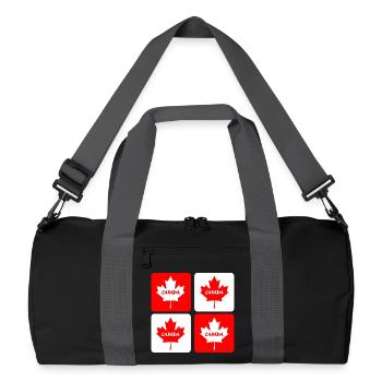 Drapeaux en feuille d'érable du Canada - Sac de sport recyclé - noir/gris graphite - Devant