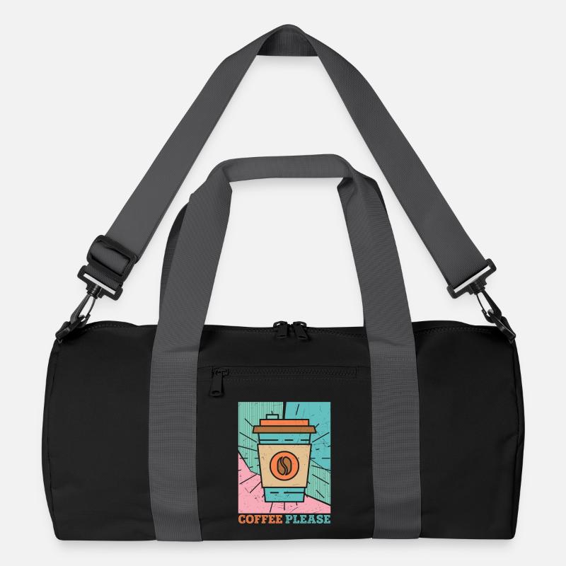Kaffee bitte lustiges Kaffeedesign Recycelte Duffel Bag