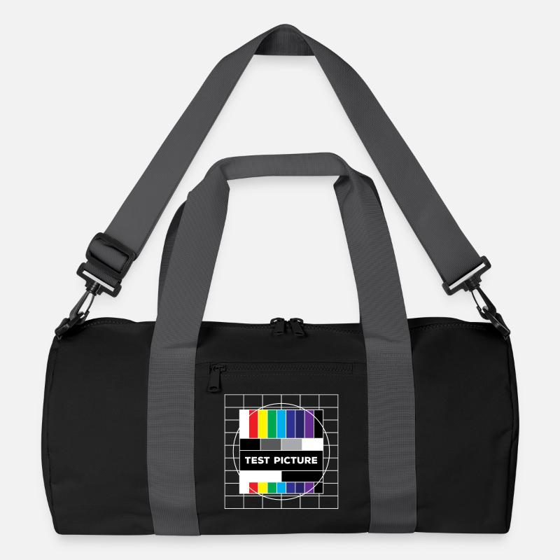 Analog Retro Old School - Recycelte Duffel Bag - Schwarz/Graphitgrau