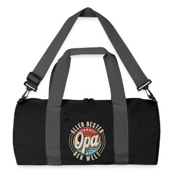 Opa - Recycelte Duffel Bag - Schwarz/Graphitgrau - Vorne