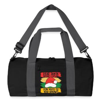 Dear Santa How Much Do You Know - Recycled Duffel Bag - black/graphite grey - Front