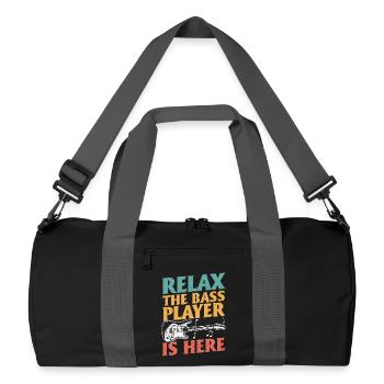 Relax The Bass Player Is Here - Recycled Duffel Bag - black/graphite grey - Front