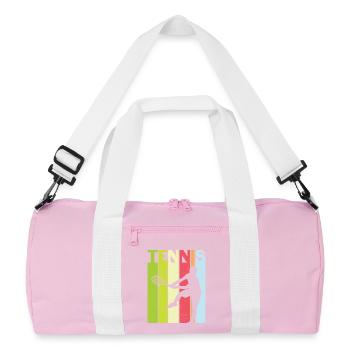 Conception de tennis pour les joueurs de tennis - Sac de sport recyclé - rose/blanc - Devant
