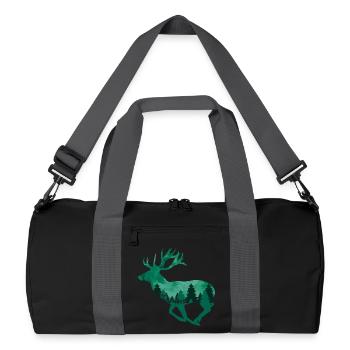 Climate Change Environmental Protection Deer Stag - Recycled Duffel Bag - black/graphite grey - Front