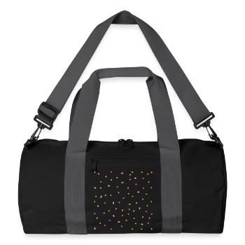 Confetti in pink & yellow - Recycled Duffel Bag - black/graphite grey - Front