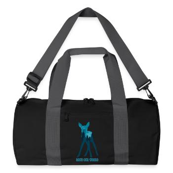 Climate Change Environmental Protection Roe Deer - Recycled Duffel Bag - black/graphite grey - Front