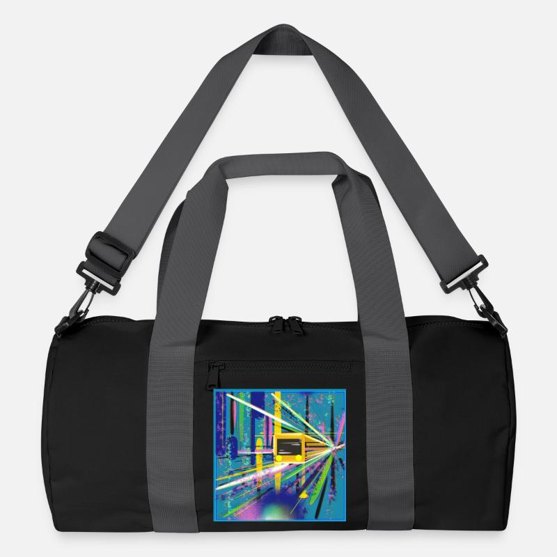 Abstrakte U-Bahn Berlin Graffiti Design Recycelte Duffel Bag