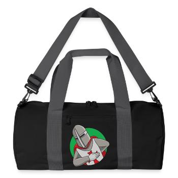 Freundlicher Ritter - Recycelte Duffel Bag - Schwarz/Graphitgrau - Vorne