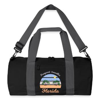 Urlaub in Florida - Recycelte Duffel Bag - Schwarz/Graphitgrau - Vorne