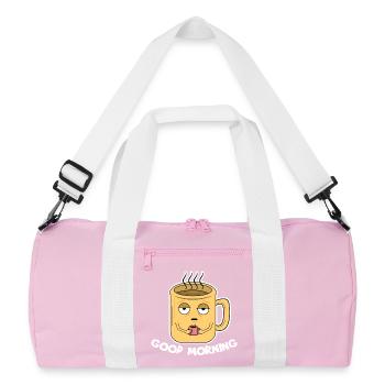 Coffee Cup Breakfast Coffee Lover Coffee - Recycled Duffel Bag - pink/white - Front