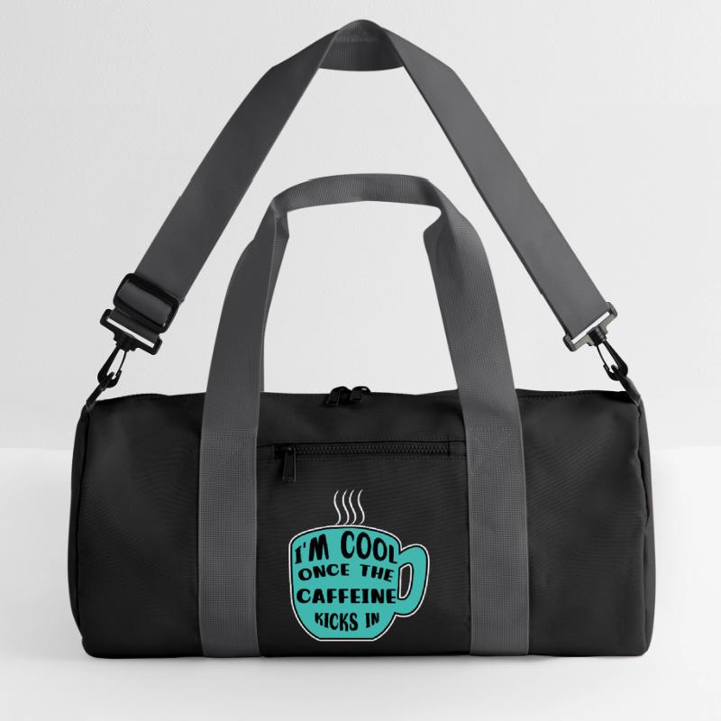 Caféine Coffee Drinker Coffee Cup Coffee Déclaration Sac de sport recyclé