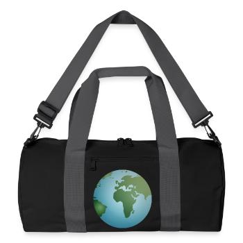 planète bleue Terre avec des continents verts - Sac de sport recyclé - noir/gris graphite - Devant