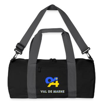 Val de marne - Sac de sport recyclé - noir/gris graphite - Devant