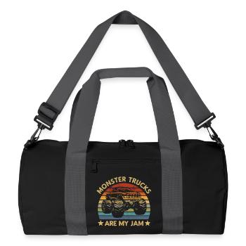 Monster Trucks Are My Jam Retro Truck Silhouette - Recycled Duffel Bag - black/graphite grey - Front
