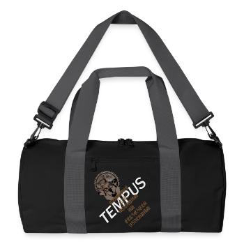 Zeit nutzen - Recycelte Duffel Bag - Schwarz/Graphitgrau - Vorne