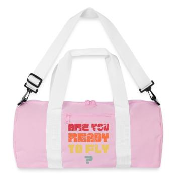 Êtes-vous prêt à voler? - Sac de sport recyclé - rose/blanc - Devant