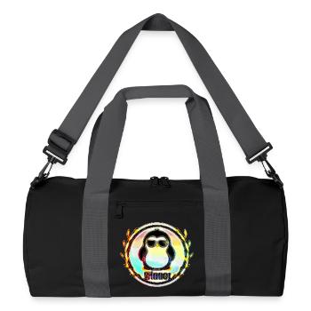 Sieger Pinguin Abzeichen - Recycelte Duffel Bag - Schwarz/Graphitgrau - Vorne