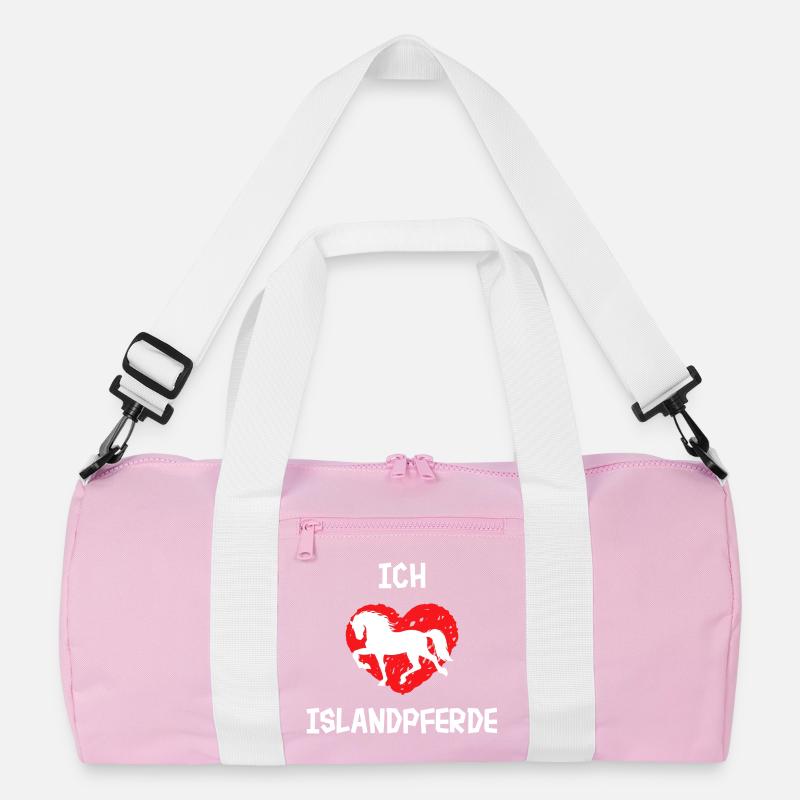 Islandpferde Ich Liebe Pferde Statement Herz Recycelte Duffel Bag