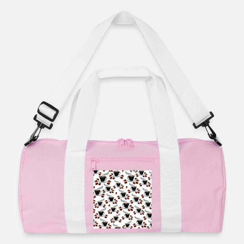 kaffeetassen Kaffeebohnen Küchenmuster Recycelte Duffel Bag