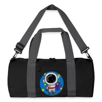Astronaut, Cosmos, Spaceman - Recycled Duffel Bag - black/graphite grey - Front