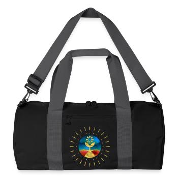 Flower Sun Fun - Recycelte Duffel Bag - Schwarz/Graphitgrau - Vorne