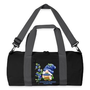 Blaubeeren Wichtel Niedersächsischer Blues Fan - Recycelte Duffel Bag - Schwarz/Graphitgrau - Vorne