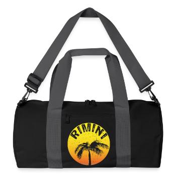 Autocollant RIMINI avec paume - Sac de sport recyclé - noir/gris graphite - Devant