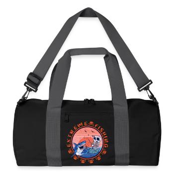 Pêche au requin extrême - Sac de sport recyclé - noir/gris graphite - Devant
