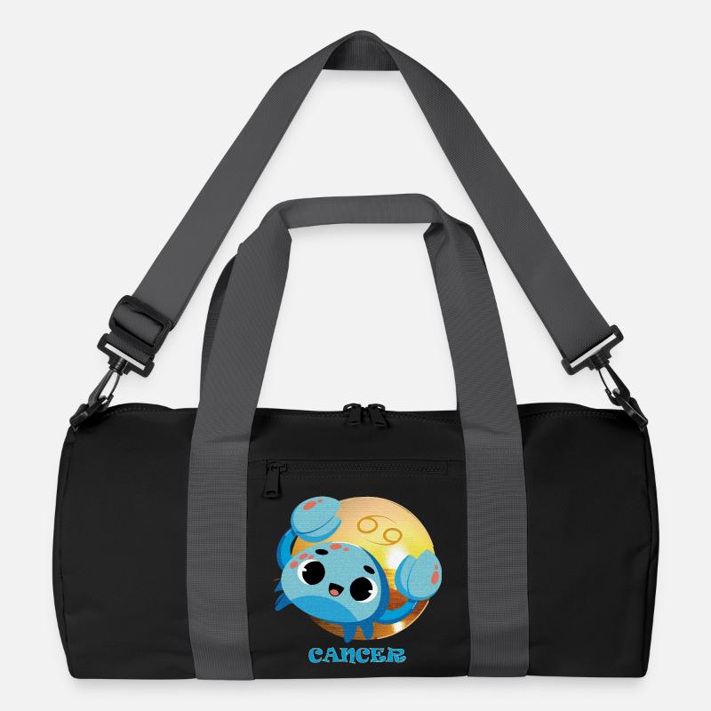 Sternzeichenkrebs - Recycelte Duffel Bag - Schwarz/Graphitgrau