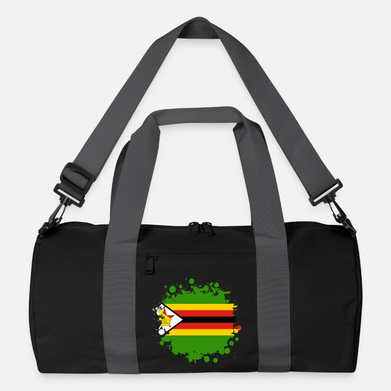 Simbabwe Flaggen Klecks Recycelte Duffel Bag