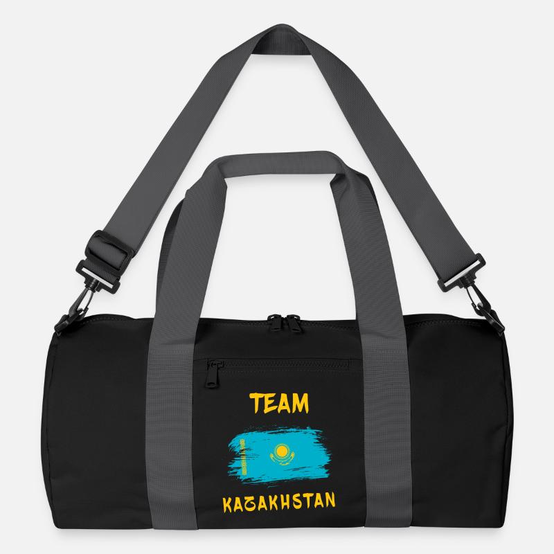 Team Kazakhstan flags design Recycled Duffel Bag