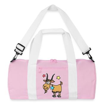 Capricorne Étoiles Zodiaque Ésotérique Galaxie - Sac de sport recyclé - rose/blanc - Devant