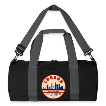 Skyline de Londres, ville de rêves - Sac de sport recyclé - noir/gris graphite - Devant