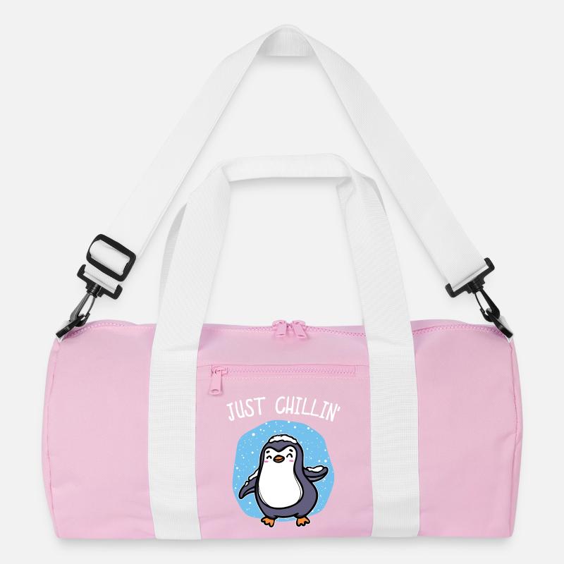 Kalt Schnee Pinguin Eis Cool Statement Tier Vogel Recycelte Duffel Bag