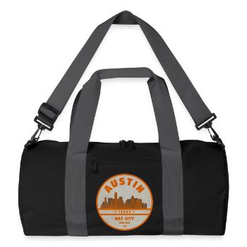 Austin Bat City Skyline Retro - Recycelte Duffel Bag - Schwarz/Graphitgrau - Vorne