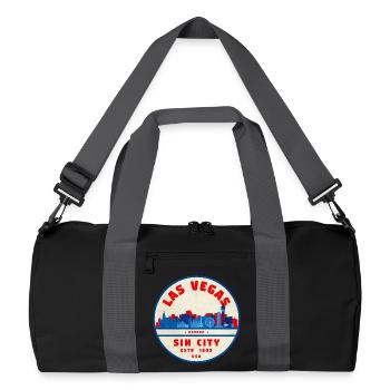 Sin City Skyline Vintage Circle Logo - Recycled Duffel Bag - black/graphite grey - Front