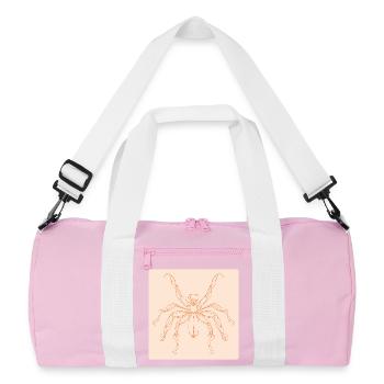 LINE ART SPINNE - HALLOWEEN KOSTÜME - MINIMALISMUS - Recycelte Duffel Bag - Rosa/Weiß - Vorne