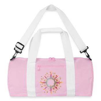 étoile étincelante et brillante comme cadre - Sac de sport recyclé - rose/blanc - Devant