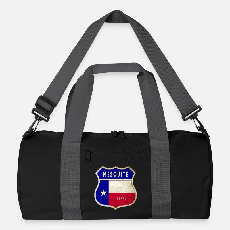 Mesquite Texas Crest Flag Design Recycled Duffel Bag