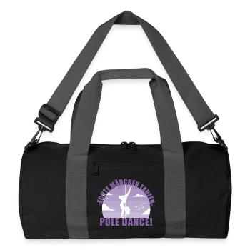Echte Mädchentanzen Pole Dance! Geschenk - Recycelte Duffel Bag - Schwarz/Graphitgrau - Vorne