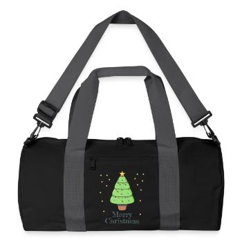 Frohe Weihnachten - Recycelte Duffel Bag - Schwarz/Graphitgrau - Vorne