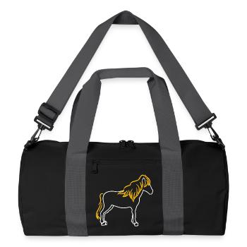 Chevaux Etalon islandais Arabe Chevaux islandais - Sac de sport recyclé - noir/gris graphite - Devant